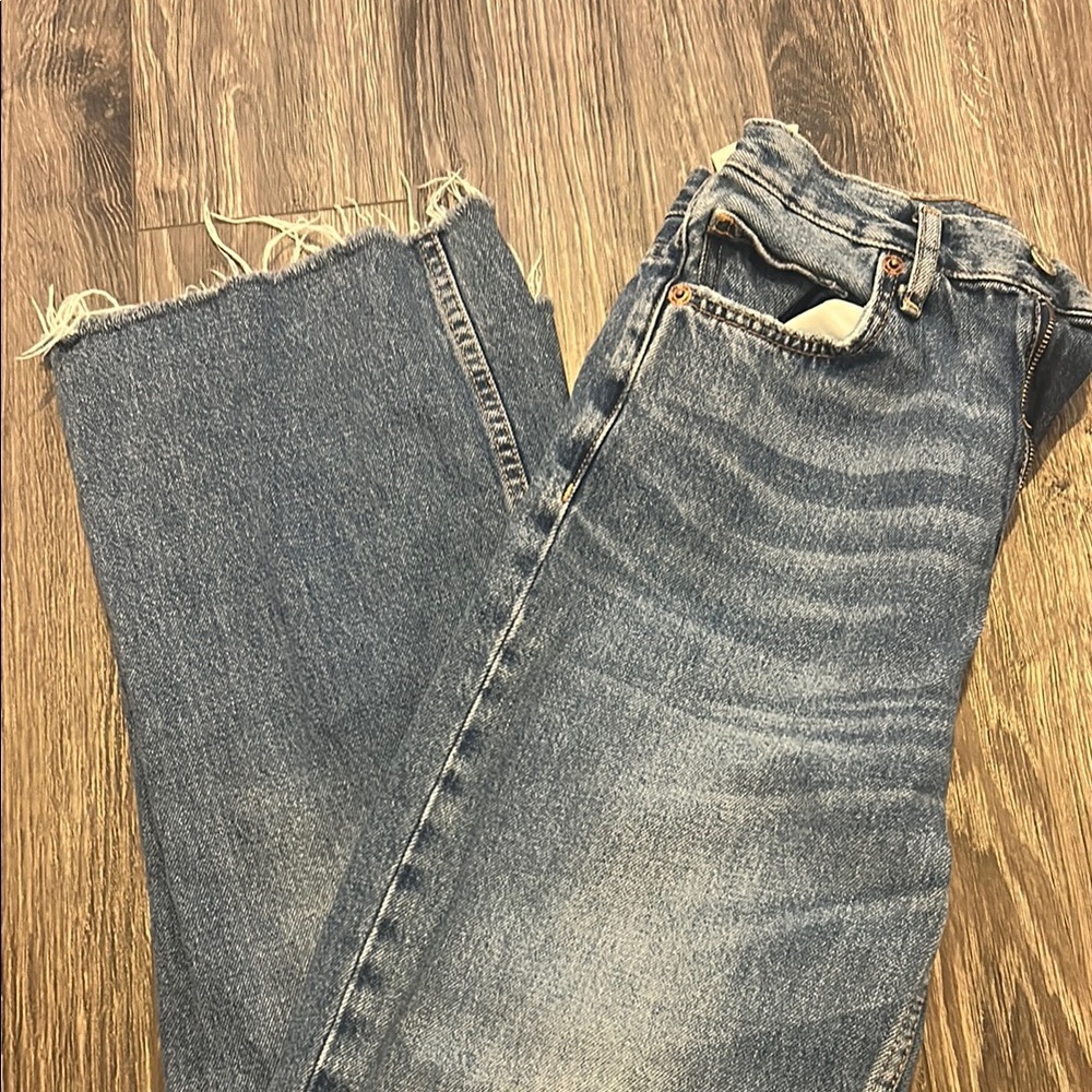 Zara Blue Straight Jeans Classic Denim